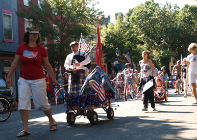 Local residents celebrate the Fourth